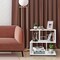 Costway 2-Tier Bookshelf S Shaped Bookcase Storage Rack Display Shelf w/Thick Foot Mats